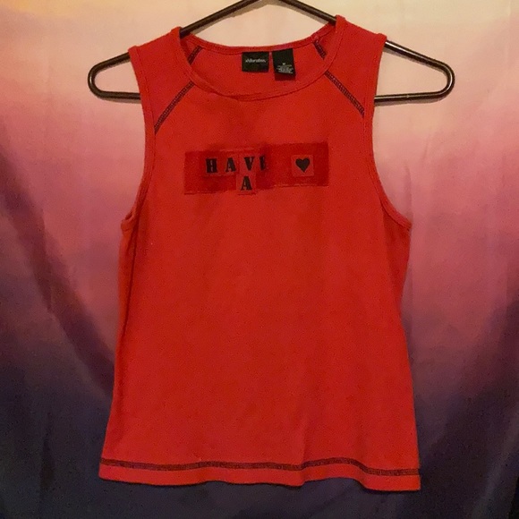 Xhilaration Tops - M red sleeveless Velcro detail Xhilaration top